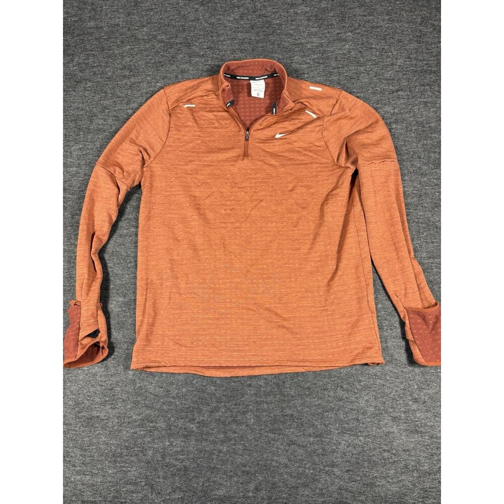 Nike Therma-Fit Repel Element 1/4 Zip Mens L Brick Red Pullover Running